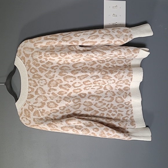 LOFT Animal Print Cozy Oversized Sweater - Picture 2 of 3